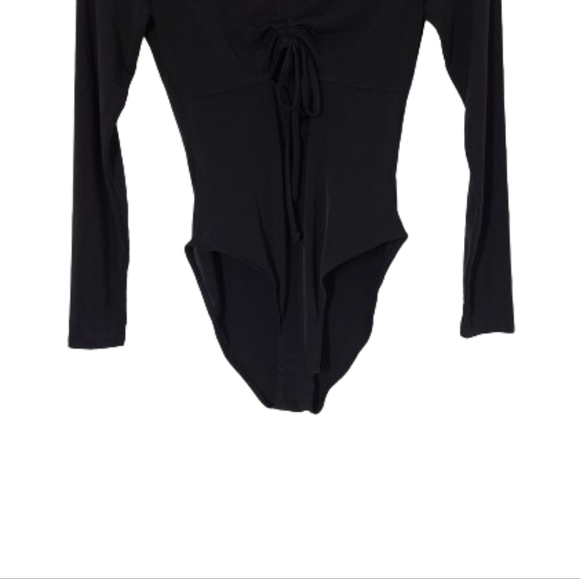 Topshop Cutout Ruched Bodysuit Women's Size 4 - Picture 9 of 13